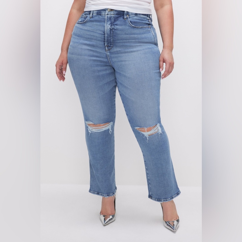 Good American Good Curve Distressed Jeans 👖